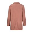 thumbnail image 6 of IROINNID Women's Corduroy Coat Turndown Lapel Solid Color Long Sleeve Leisure Pocket Button Coat Recreational Cardigan Tops, Coffee, 6 of 6