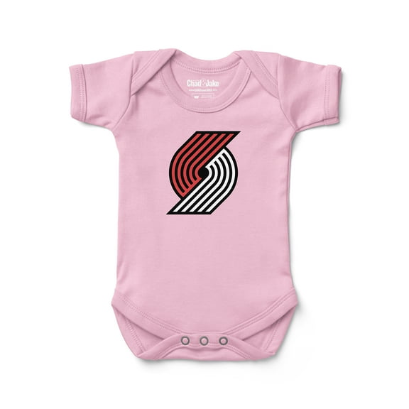 Newborn & Infant Chad & Jake Pink Portland Trail Blazers Primary Logo Bodysuit