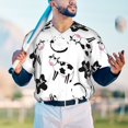 thumbnail image 5 of KLL Cute Cow and Milk Stains for Men's Baseball Shirts,Short Sleeve Casual Shirts Button Down Shirt for Men Beach Summer Wedding Shirt-XX-Large, 5 of 7