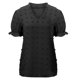 thumbnail image 3 of Blusa de manga corta con cuello en V cómoda informal de color sólido a la moda para mujer Pompotops hkajfhjk472245, 3 of 7