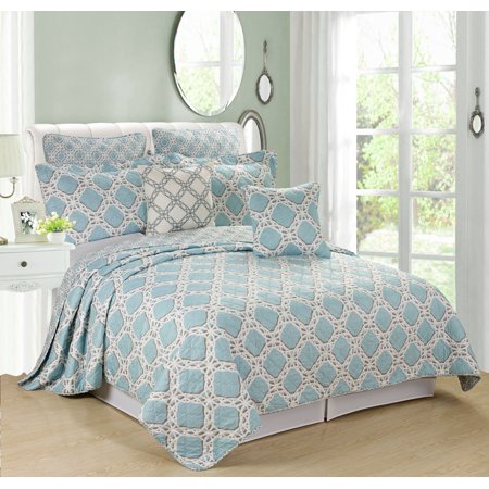 Serenta Quilted 7 Piece Coverlet Bed Spread Set