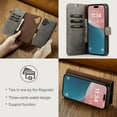 thumbnail image 4 of for iPhone 17 Case Detachable 2 in 1 Wallet Case with RFID Blocking Card Holder, 2 in 1 Removable PU Leather Flip Folio Kickstand Magnetic Clasp Shockproof Phone Cover,Gray, 4 of 8