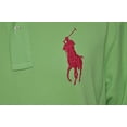 thumbnail image 3 of Polo Ralph Lauren Mesh Cotton Polo Big Pony Shirt T-Shirt Top, Green, 1XB, 3 of 5