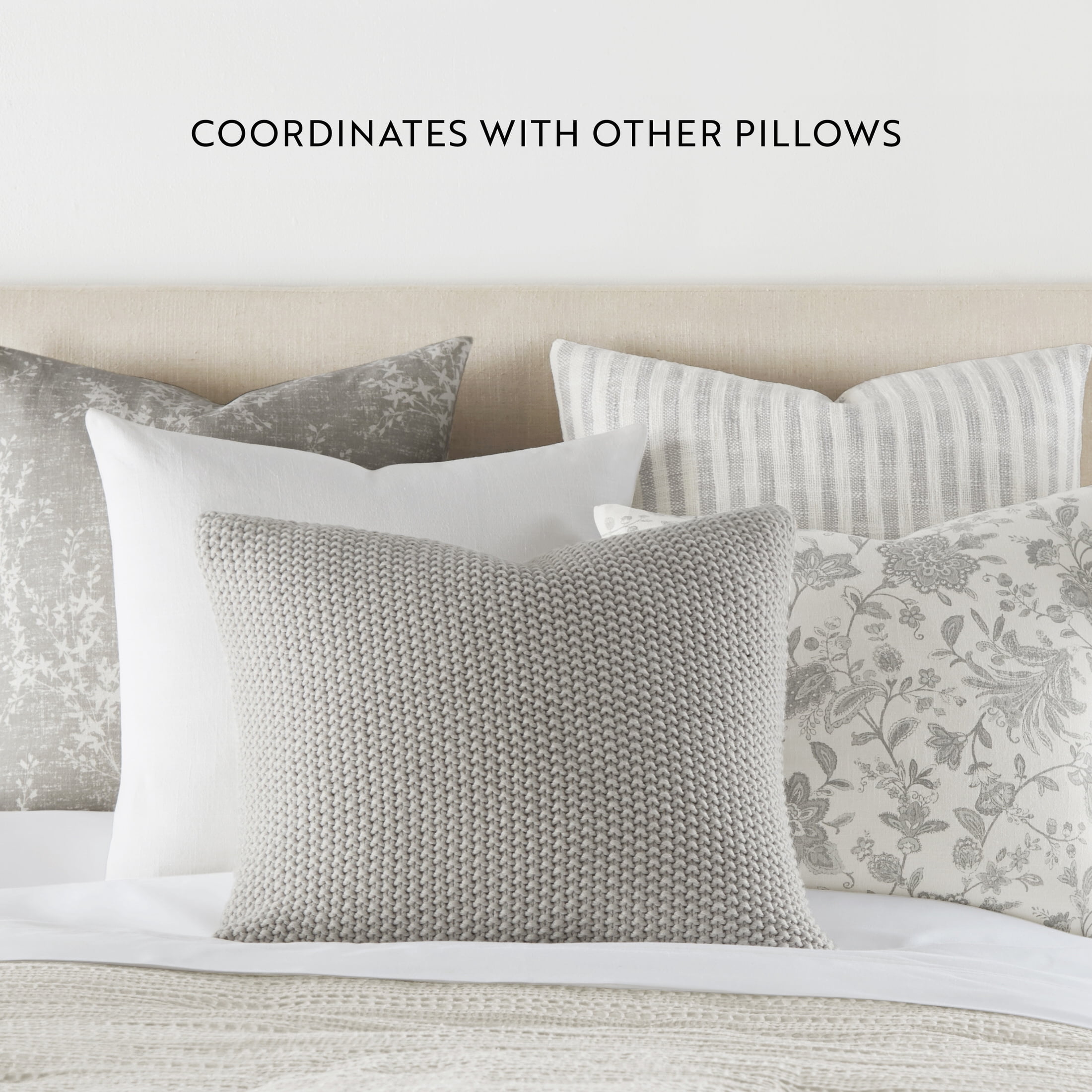 2-Pack Decor Throw Pillows in Yarn-Dyed Bengal Stripe / Jacobean Patterns by Comfort Canopy