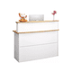 thumbnail image 1 of Escritorio Minimalista, Mostrador Recepcion con Cajones,Escritorio Pago al por Menor para Vestíbulo,Salón de Belleza,Tienda de Ropa 120 * 102 * 45cm, 1 of 4