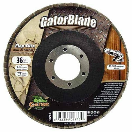 

Gator 9713-1 Zirconium Oxide Flap Disc 36-Grit 4-1/2 x 7/8