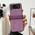 thumbnail image 1 of ELEHOLD for Samsung Galaxy Z Flip 4 Mink Horsehair Hinge Protection Case, Slim Fit Lightweight Raised Frame Camera Lens Protection Anti-Scratch Dustproof Case for ZFlip 4 6.7 inch,Purple, 1 of 9