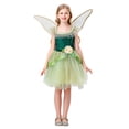 thumbnail image 3 of Zecgelong Fairy Dress with Wings Girls Party Performance Outfit Green 120, 3 of 6