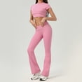 thumbnail image 1 of PISONIC Robe de Tennis 2 Pcs pour Femmes Jupe de Tennis Manches Courtes Crop Top Tenues d'Entraînement de Golf, 1 of 9
