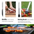 thumbnail image 4 of Portable Charcoal Grill with Warming Rack & BBQ Tool Set, Tabletop Camping Grill with Foldable Legs, 343 Sq In, 4 of 7