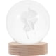 thumbnail image 2 of Crystal Ball Night Lamp 3D Clover Night Light with Wood Base Glass Shamrock Light, 2 of 3