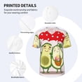 thumbnail image 3 of Hirioo Avocado Lovers Wearing Umbrella for Men's Baseball T-shirt Shirts Short Sleeve Casual Summer Button Stretch T Shirts,Size S-4XL-XX-Large, 3 of 7