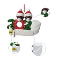 thumbnail image 2 of Kit de adornos navideños con nombre personalizado y mascarilla, Superviviente de la cuarentena 2020 Miembro negro de la familia de 2, 2 of 6