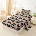 thumbnail image 2 of Homewish Cool Dachshund Dog Twin Sheets,Woof Print Bedding,Black,3-Piece,1 Fitted Sheet and 1 Pillowcase, 2 of 6