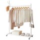thumbnail image 1 of Rack Armable para Ropa Organizador Closet para Hogar Guardarropa con Ganchos, Perchero para Colgar Ropa con ruedas, Burro Ropa, blanco, 1 of 4