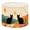 Color 2, variant on Linen Drum Lamp Shades Mid Century Black Cat Retro Modern Abstract Geometric 13" x 13" x 10" Lampshade for Table Lamps Floor Lamps Lamp Shade Replacement Easy Assembly Required