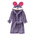 thumbnail image 1 of Kids Robes for Girls Pentagram Print Flannel Warm Bathrobe Robes for Girls Daily Bath, 1 of 4