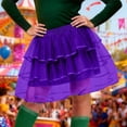 thumbnail image 2 of Women Tutu Skirt Layers Purple Tutu Elastic Waist Ballet Dance Skirt Fairy Dress, 2 of 4