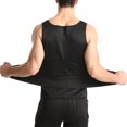 thumbnail image 3 of Vogacara Chaleco moldeador de cuerpo para hombre, entrenador de cintura, camiseta de sudor con doble cinturón, corsé, Top adelgazante para el Abdomen, fajas SG Vogacara CE000202-04, 3 of 6