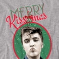 thumbnail image 3 of Elvis Merry Kissmas Kids T Shirt for Youth Boys and Girls, Athletic Heather, Large, 3 of 4
