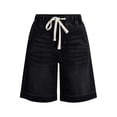 thumbnail image 6 of SZJXBUY Jean Shorts Curvy Women Summer 2026 Elastic Waist Drawstring Shorts High Waisted Lounge Pants Dark Blue,XXXL, 6 of 6