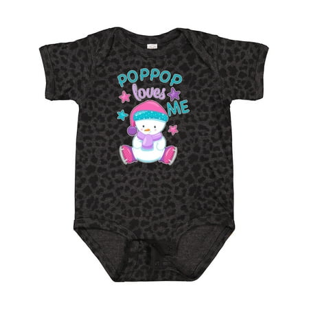 

Inktastic My Pop Pop Loves Me- Cute Snow Baby Gift Baby Boy or Baby Girl Bodysuit