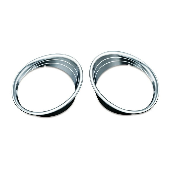 Kuryakyn 5622 Motorcycle Lighting Accent Accessory: Driving Light Bezels for 2014-19 Indian Motorcycles, Chrome, 1 Pair