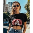 thumbnail image 4 of T Shirts for Women Short Sleeve Cotton Crewneck T-Shirt, Merry Christmas Vintage Santa Claus Tee Tops Casual Basic T-Shirts, XS-5XL Black XL, 4 of 7