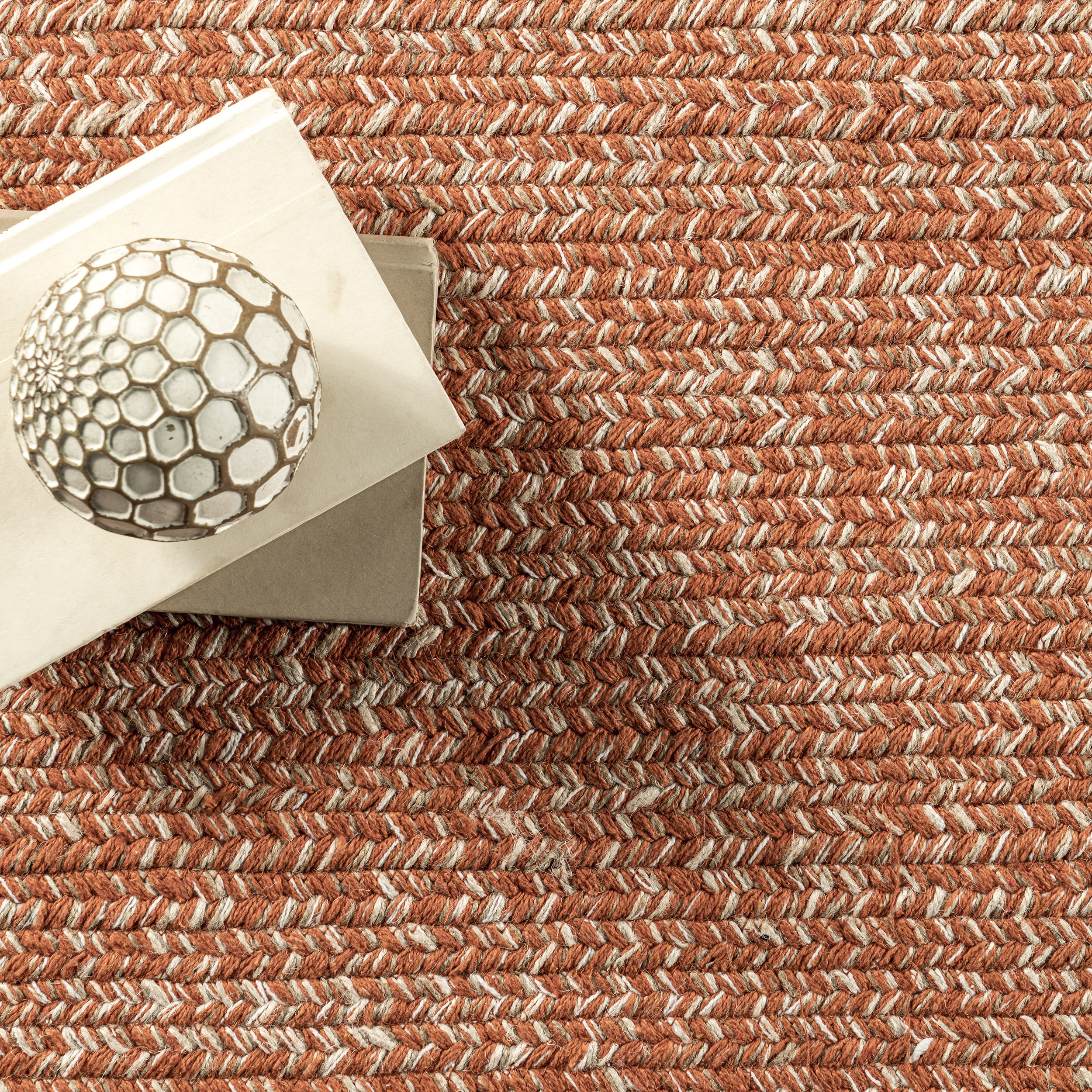 nuLOOM Elvira Casual  Braided Cotton Area Rug, 8' x 10', Orange