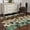 Green, variant on Area Rug for Living Room, Teal Brown Non-Slip Indoor Large Carpet for Bedroom/Dining Room, Pet Paw Printed Farmhouse Dog Claws Wood Grain Washable Low-Profile Floor Mat Runner Rugs - 3 x 5 Ft