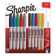 Sanford L.P SAN2164637 Sharpie Fine & Ultra Fine Permanent Marker, Assorted Color - 10 Count
