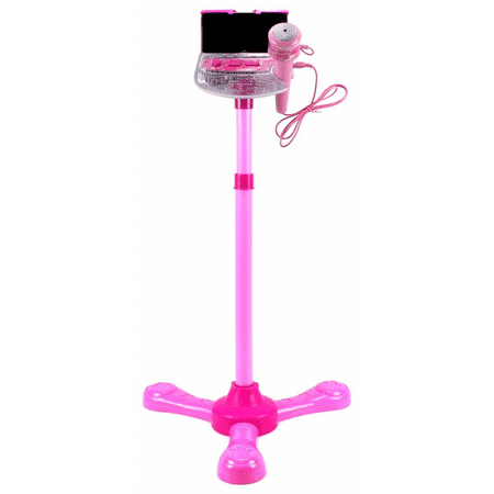 Battery Operated Stand Up Microphone Set For Play Music Show with Adjustable Height, Built In MP3 Jack &