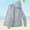 Gray, variant on BRGZLK Women's Sunscreen Long Sleeved Jackets Trendy Solid Color Full-Zip Casual Lightweight Breathable Summer Outwear with Hood Gray XL