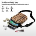 thumbnail image 7 of HELLHERO with Zipper Adjustable Shoulder Strap Crossbody Bag for Casual Travel(Wood Grain Texture ), 7 of 7