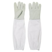 Yescom 1 Pair of Beekeeping Protective Gloves Goatskin Vented Cotton Long Sleeves Elastic Cuffs XL for Beekeeper