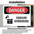 thumbnail image 3 of Sodium Hydroxide OSHA Danger Vinyl Decal Label 7 Inch x 5 Inch - 5 Pack, 3 of 6