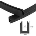 thumbnail image 3 of Rubber Edge Trim U Channel Weatherstrip Sealing Strip, Car Door Edge Protector, Covering Sharp Edges Black 7/16" x 11/32" 18FT, 3 of 4