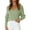 Green, variant on Women Long Sleeve Low Cut Sexy Knitted Wrap V Neck Cross Front Sweater Pullover