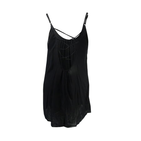 Raviya - Raviya Womens Pocket Strappy Dress Swim Cover-Up Black S - Walmart.com - Walmart.com