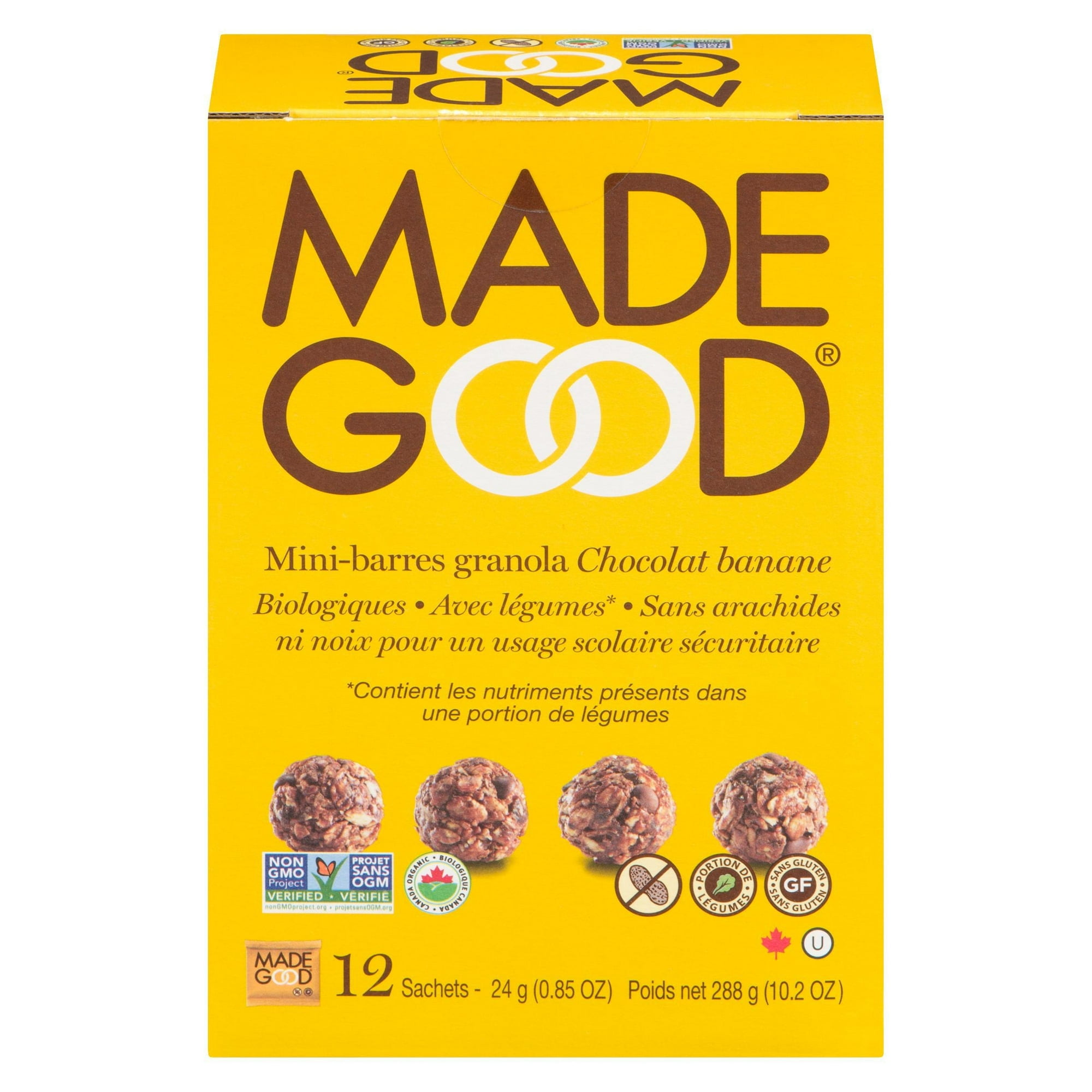 Made Good Mini Barres granola Chocolat Banane
