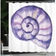 thumbnail image 4 of Ambesonne Modern Shower Curtain, Sea Ocean Marine, 69"Wx84"L, Purple and White, 4 of 5