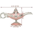 thumbnail image 2 of Legend Aladdin Lamp Magic Genie Wishing Light, Classic Arabian Nights Costume Props Lamp Table Decor for Home Wedding Party Halloween Birthday Beautiful Gift Toy for Women Girl (Pink & Silver), 2 of 7