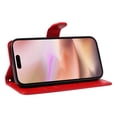 thumbnail image 2 of for iPhone 16 Wallet Case, [with Card Holder] Embossed Pattern PU Leather Detachable Wrist Strap Slim Shockproof Protective Flip Stand Phone Case for iPhone 16 Women Girls, Red, 2 of 7