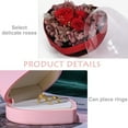 thumbnail image 3 of Gift diamond ring jewelry storage box-heart-shaped rose eternal flower ring box, 3 of 5