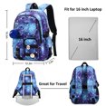 thumbnail image 2 of Lightweight Student Backpack Functional Pockets Large Capacity Girls School Bag, 2 of 3