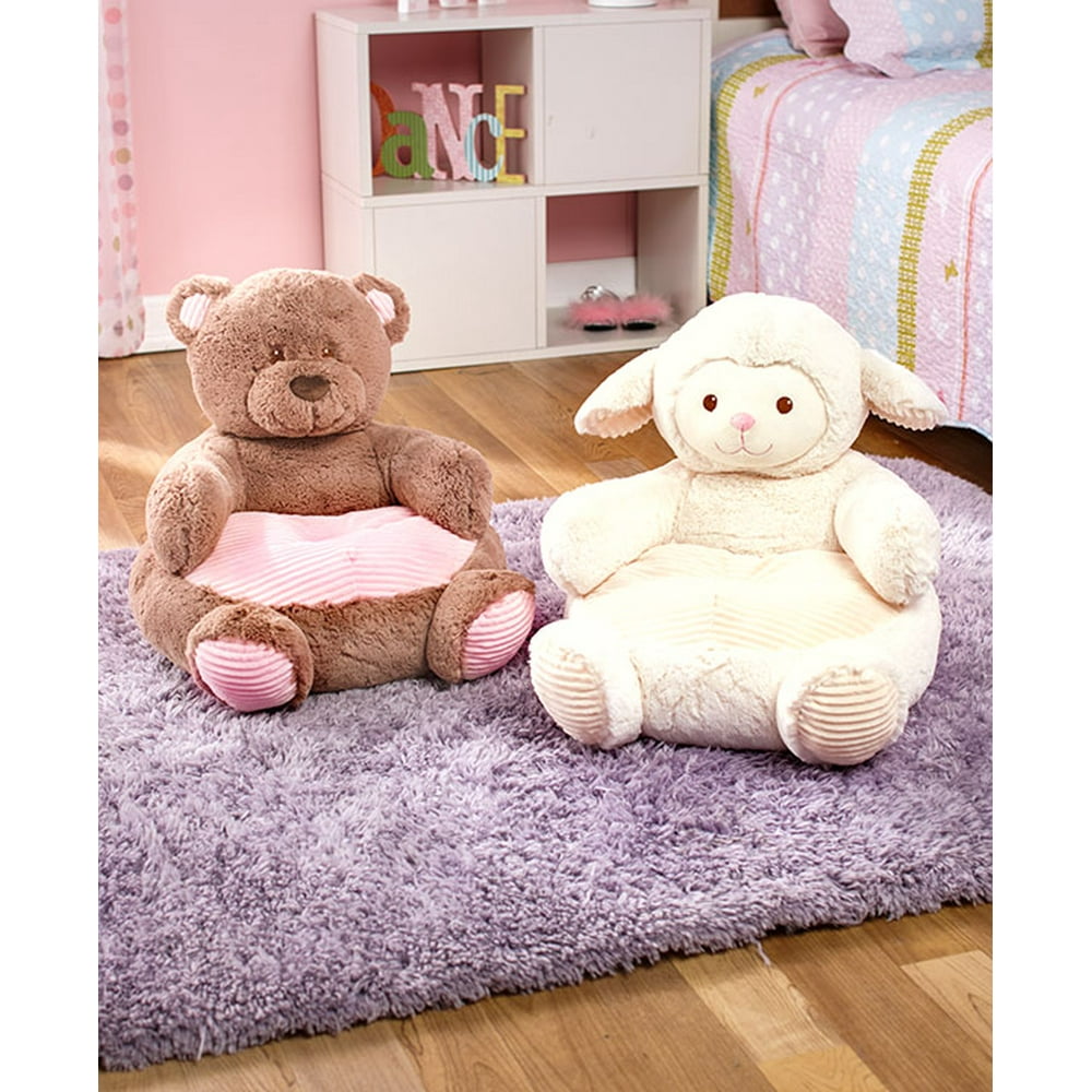 The Lakeside Collection Kids' Plush Animal Chairs Blue Bear Walmart