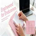 thumbnail image 5 of Files and folders for kids，Pink 3 Ring Binder 1.5 Inch, Pastel PP Binder Folder for Letter Size Paper, Durable Round Ring Binder for Office Home Organization, 5 of 8