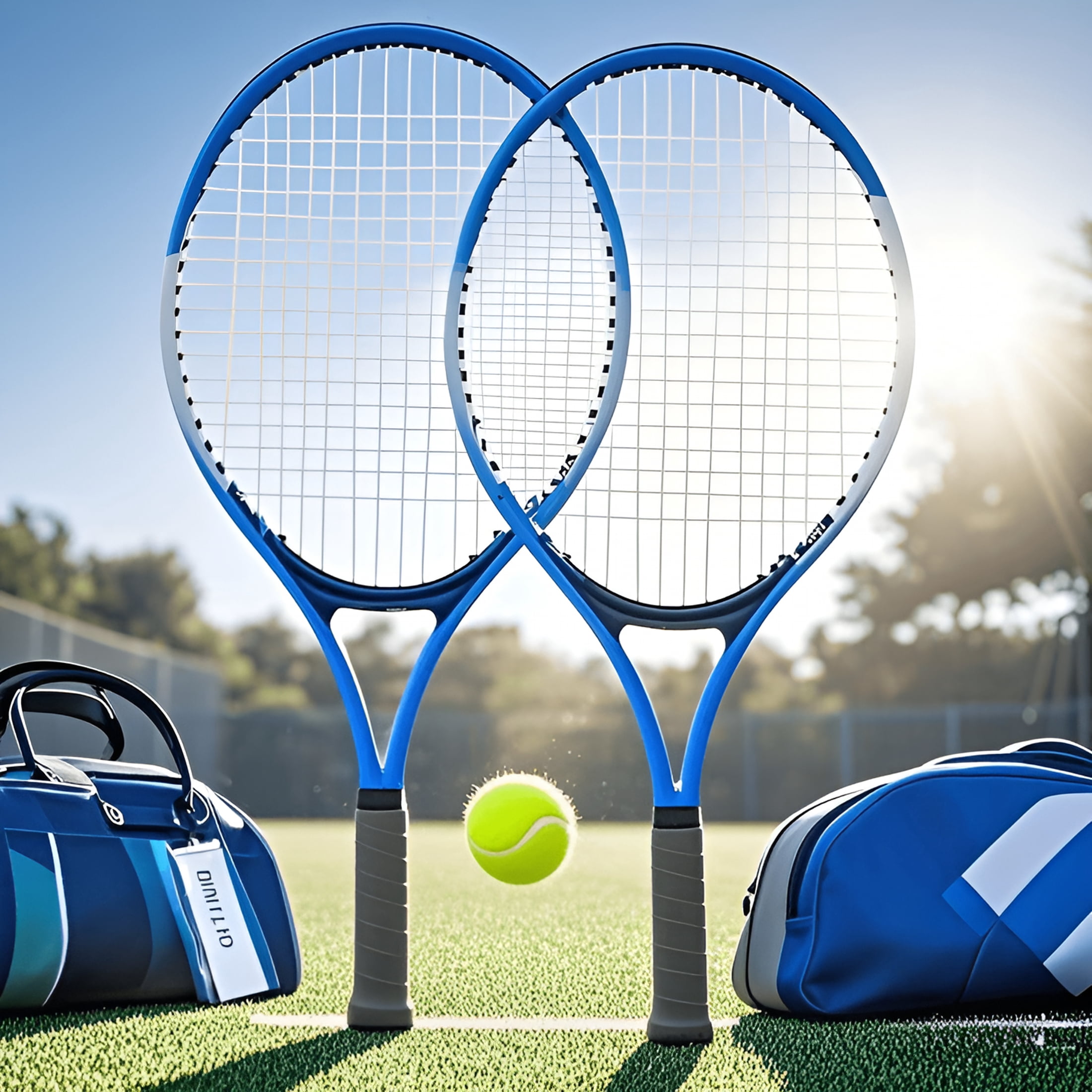 BESTSKY Tennis Rackets for Kids, 21 Inch Junior Tennis Racket Set, Includes 2 Rackets + 1 Tennis Ball + 1 Handbag