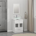 thumbnail image 5 of ELECWISH 24" Vanity Bathroom Cabinet with Mirror and Vessel Sink Bowl Faucet Combo Set, 5 of 10