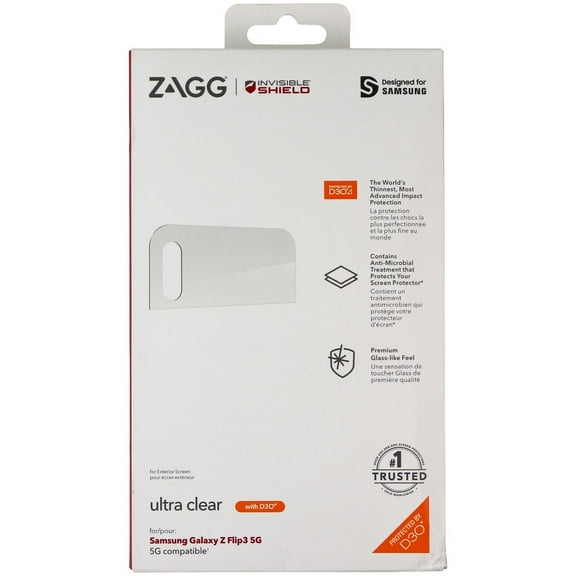 ZAGG InvisibleShield Ultra Clear Screen Protector for Galaxy Z Flip3 5G - Clear